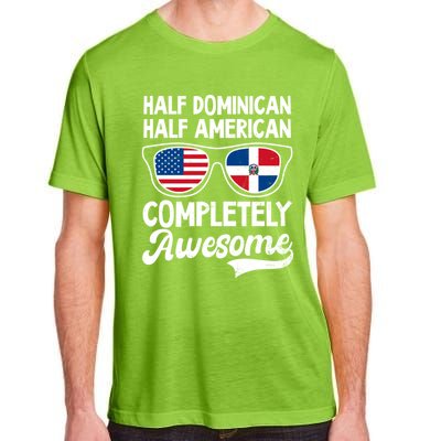 Half Dominican American Awesome Design Dominican Republic Gift Adult ChromaSoft Performance T-Shirt