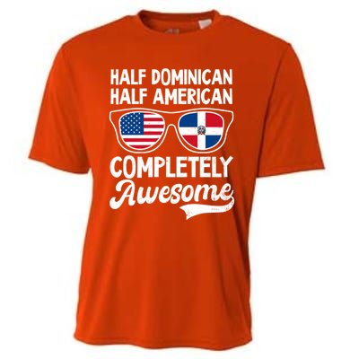 Half Dominican American Awesome Design Dominican Republic Gift Cooling Performance Crew T-Shirt