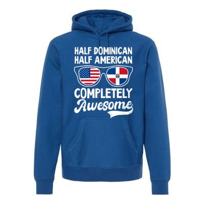 Half Dominican American Awesome Design Dominican Republic Gift Premium Hoodie