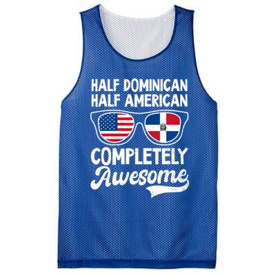 Half Dominican American Awesome Design Dominican Republic Gift Mesh Reversible Basketball Jersey Tank