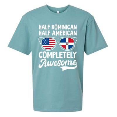 Half Dominican American Awesome Design Dominican Republic Gift Sueded Cloud Jersey T-Shirt