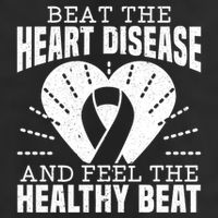Heart Disease Awareness Month Heartbeat Gift 7 Panel Mesh Trucker Snapback Hat