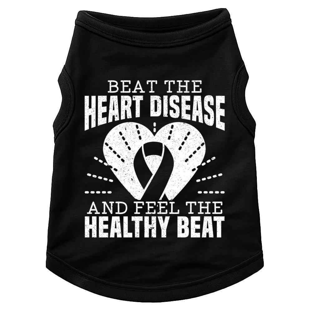 Heart Disease Awareness Month Heartbeat Gift Doggie Tank