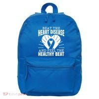 Heart Disease Awareness Month Heartbeat Gift 16 in Basic Backpack