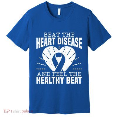 Heart Disease Awareness Month Heartbeat Gift Premium T-Shirt