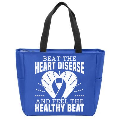 Heart Disease Awareness Month Heartbeat Gift Zip Tote Bag