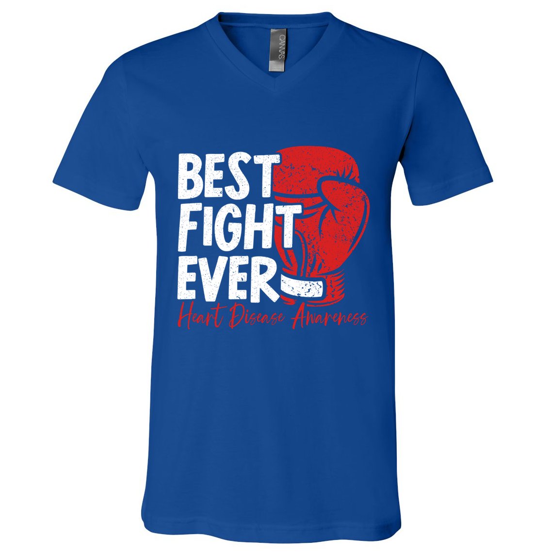Heart Disease Awareness Month Heartbeat Gift V-Neck T-Shirt