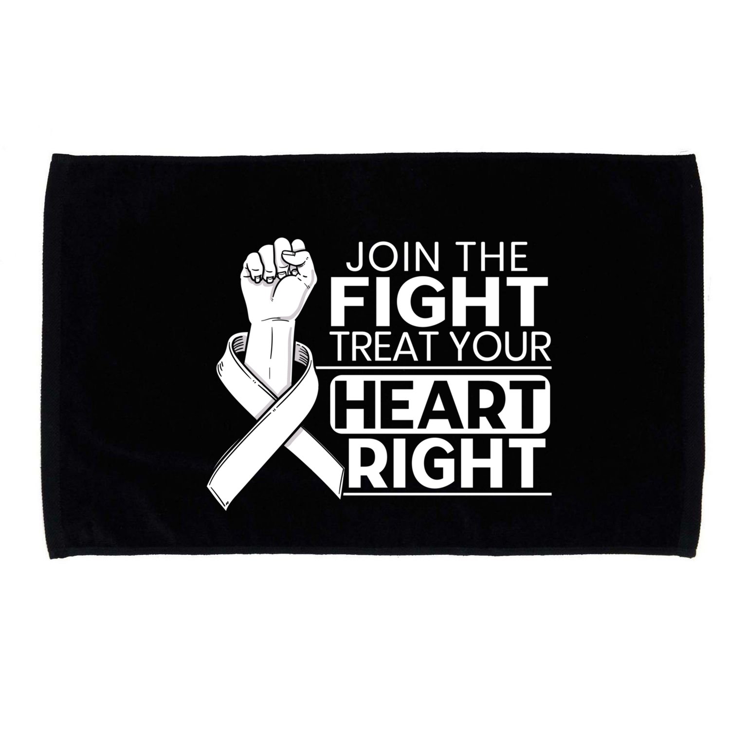 Heart Disease Awareness Month Heartbeat Funny Gift Microfiber Hand Towel