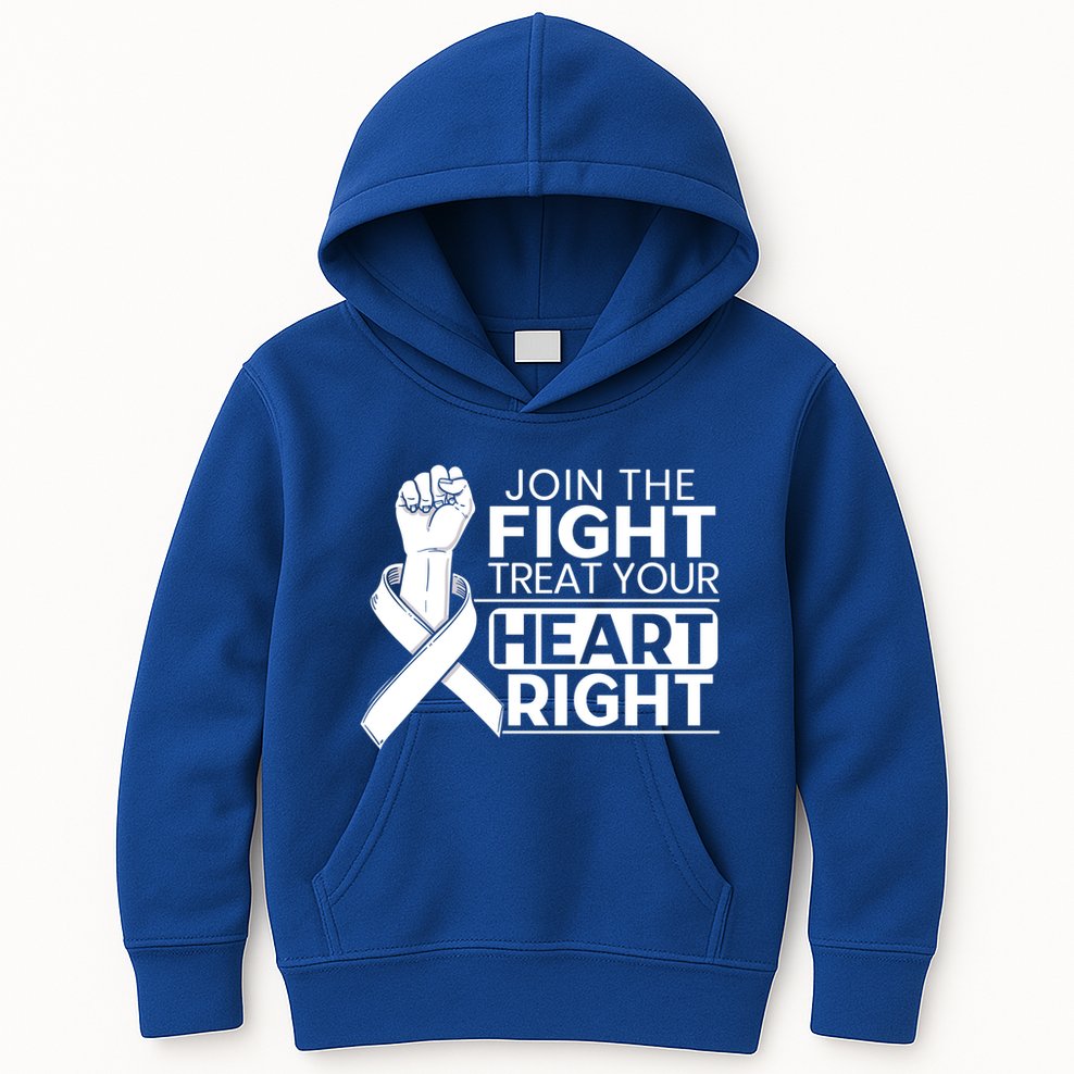 Heart Disease Awareness Month Heartbeat Funny Gift Kids Hoodie