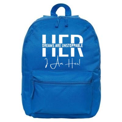 Her Dreams Are Unstoppable I Am Her Retro Christian Gift 16 in Basic Backpack