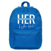Her Dreams Are Unstoppable I Am Her Retro Christian Gift 16 in Basic Backpack