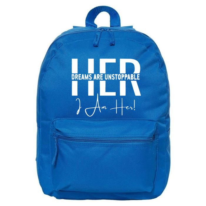 Her Dreams Are Unstoppable I Am Her Retro Christian Gift 16 in Basic Backpack