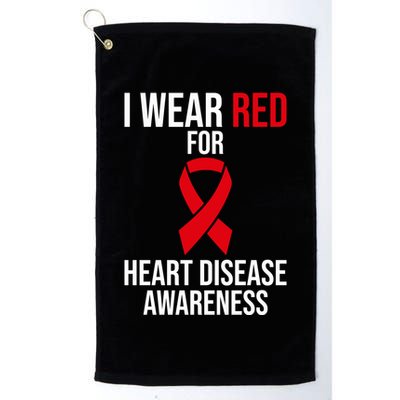 Heart Disease Awareness Month I Wear Red For Heart Disease Gift Golf Towel
