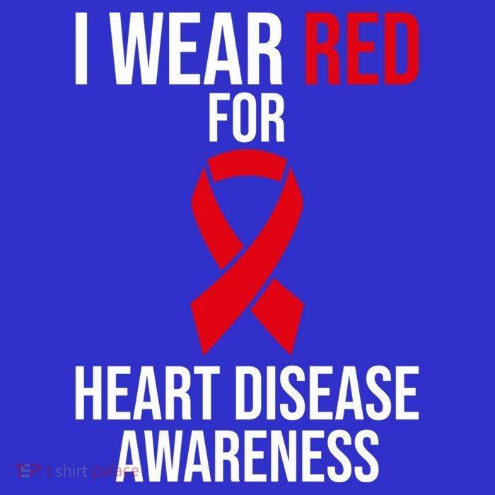 Heart Disease Awareness Month I Wear Red For Heart Disease Gift Tall T-Shirt