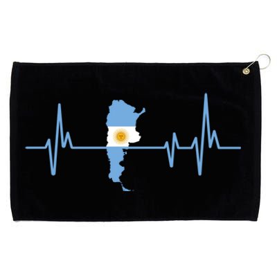 Heartbeat Design Argentinian Flag Argentina Cute Gift Grommeted Golf Towel