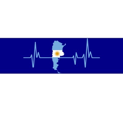 Heartbeat Design Argentinian Flag Argentina Cute Gift Bumper Sticker