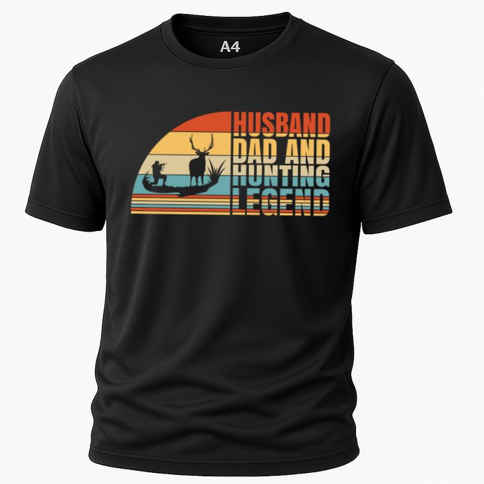 Husband Dad And Hunting Legend Deer Hunting Dad Gift Cooling Performance Crew T-Shirt