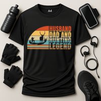 Husband Dad And Hunting Legend Deer Hunting Dad Gift Cooling Performance Crew T-Shirt