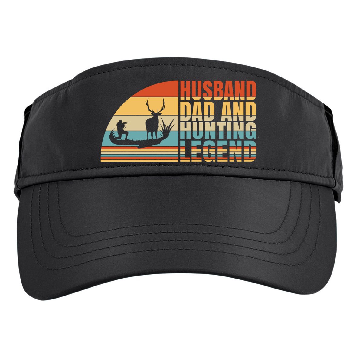 Husband Dad And Hunting Legend Deer Hunting Dad Gift Adult Drive Performance Visor