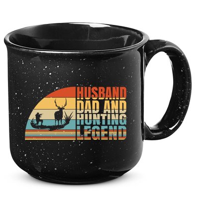 Husband Dad And Hunting Legend Deer Hunting Dad Gift 15oz Campfire Ceramic Mug