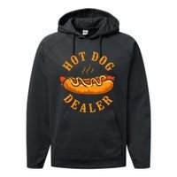 Hot Dog Adult Hot Dog Dealer Performance Fleece Hoodie