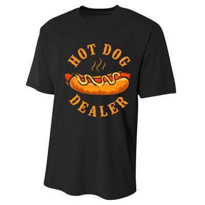 Hot Dog Adult Hot Dog Dealer Performance Sprint T-Shirt