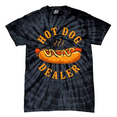 Hot Dog Adult Hot Dog Dealer Tie-Dye T-Shirt