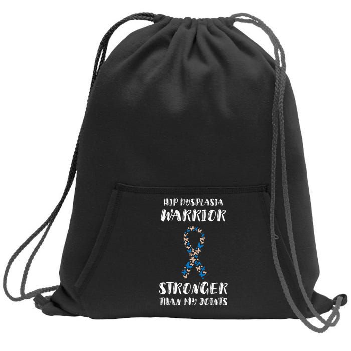 Hip Dysplasia Awareness Stronger Than My Joints Warriors Sweatshirt Cinch Pack Bag