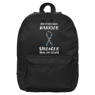 Hip Dysplasia Awareness Stronger Than My Joints Warriors 16 in Basic Backpack