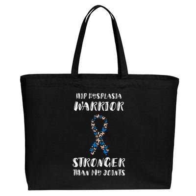 Hip Dysplasia Awareness Stronger Than My Joints Warriors Cotton Canvas Jumbo Tote