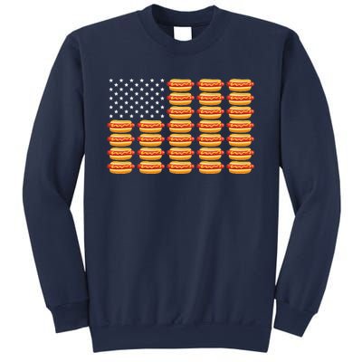 Hot Dog American Flag July 4th Patriotic Sweatshirt