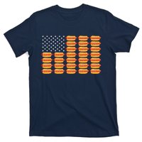 Hot Dog American Flag July 4th Patriotic T-Shirt