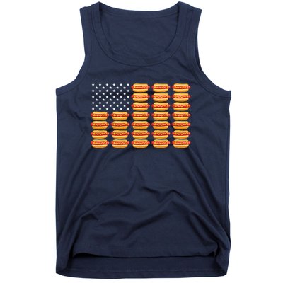 Hot Dog American Flag July 4th Patriotic Tank Top