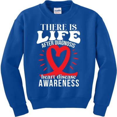 Heart Disease Awareness Month Red Ribbon Chd Gift Kids Sweatshirt