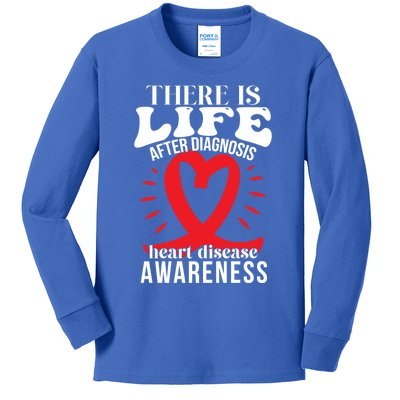 Heart Disease Awareness Month Red Ribbon Chd Gift Kids Long Sleeve Shirt