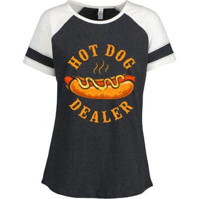 Hot Dog Adult Hot Dog Dealer Enza Ladies Jersey Colorblock Tee