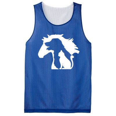 Horse Dog And Cat Minimalist Art Abstract Silhouette Overlay Gift Mesh Reversible Basketball Jersey Tank