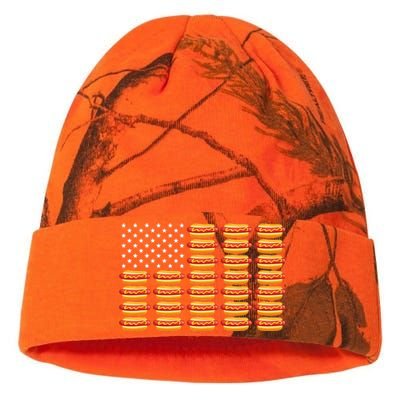 Hot Dog American Flag July 4th Patriotic Kati Licensed 12" Camo Beanie