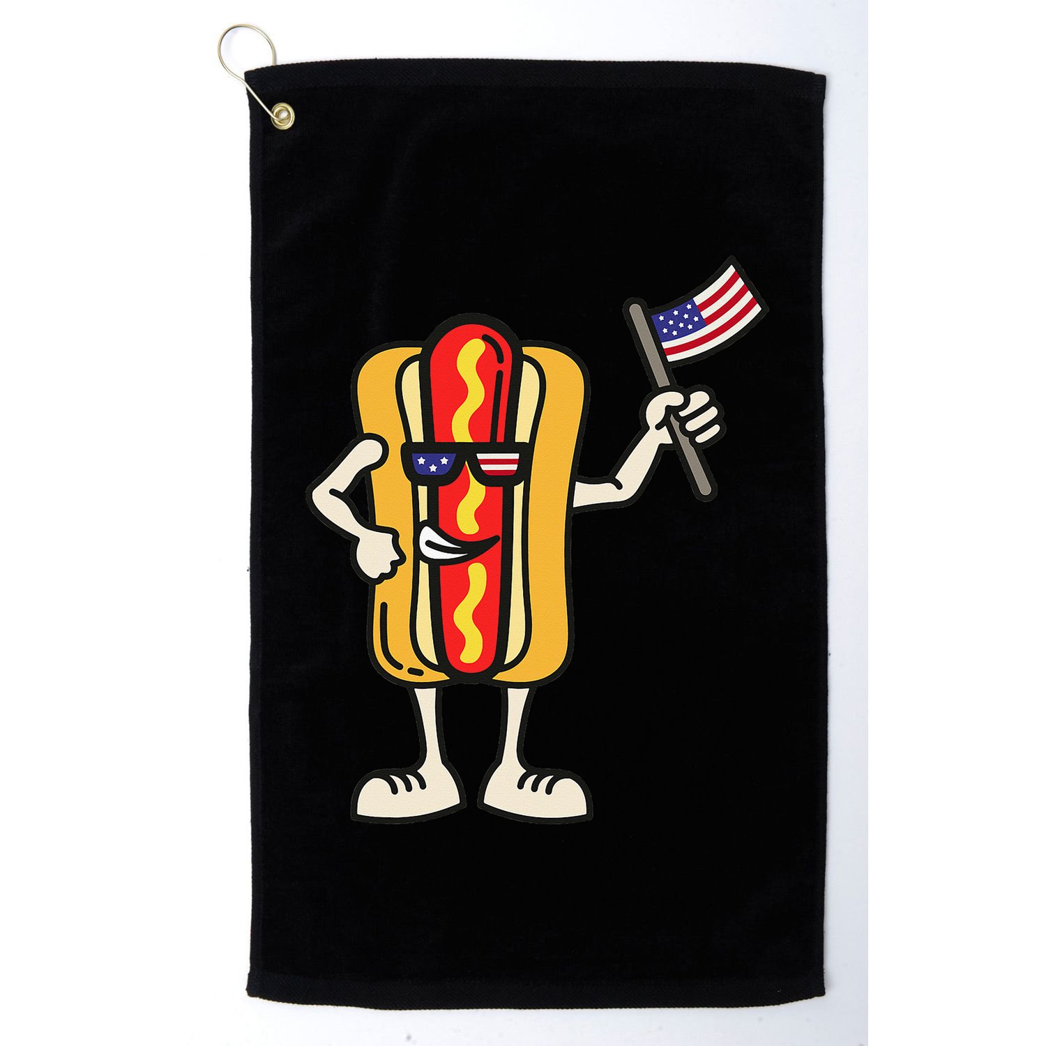 Hot Dog American Flag July 4th Patriotic Bbq Golf Towel