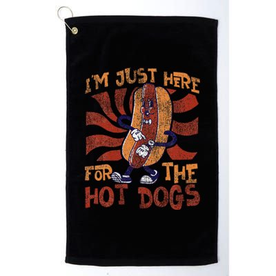 Hot Dog Adult IM Just Here For The Hot Dogs Platinum Collection Golf Towel