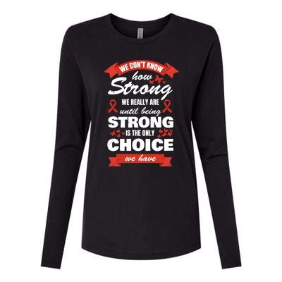 Heart Disease Awareness Month Strong Heart Health Gift Womens Cotton Relaxed Long Sleeve T-Shirt