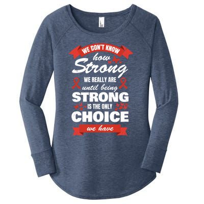 Heart Disease Awareness Month Strong Heart Health Gift Women's Perfect Tri Tunic Long Sleeve Shirt