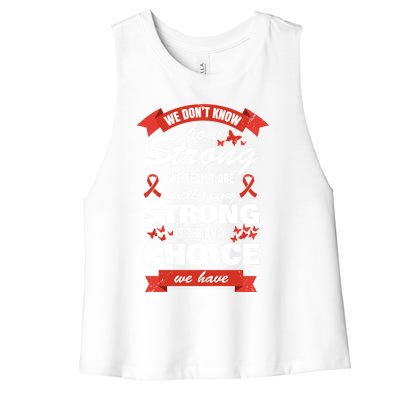 Heart Disease Awareness Month Strong Heart Health Gift Women's Racerback Cropped Tank