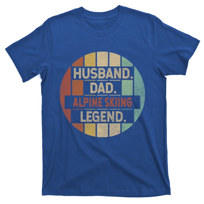 Husband Dad Alpine Skiing Legend Vintage Great Gift T-Shirt