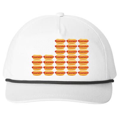 Hot Dog American Flag Patriotic Summer Bbq Funny Snapback Five-Panel Rope Hat