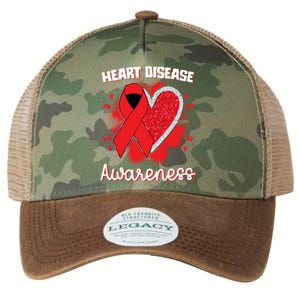 Heart Disease Awareness I Wear Red To Fight Heart Disease Cool Gift Legacy Tie Dye Trucker Hat