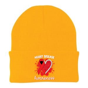 Heart Disease Awareness I Wear Red To Fight Heart Disease Cool Gift Knit Cap Winter Beanie