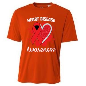 Heart Disease Awareness I Wear Red To Fight Heart Disease Cool Gift Cooling Performance Crew T-Shirt