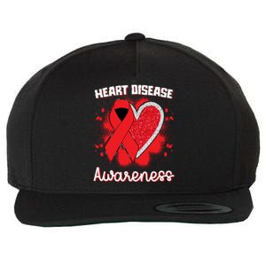 Heart Disease Awareness I Wear Red To Fight Heart Disease Cool Gift Wool Snapback Cap