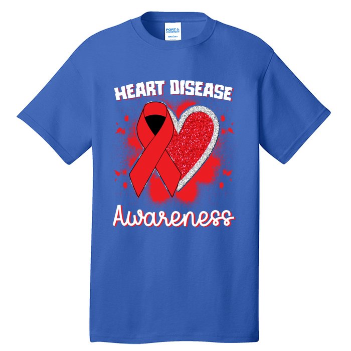 Heart Disease Awareness I Wear Red To Fight Heart Disease Cool Gift Tall T-Shirt